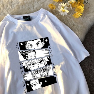 2022 ฤดูร้อนใหม่ผ้าฝ้ายเสื้อยืด Anime Hunter X Hunter KILLUA Hisoka พิมพ์เสื้อแขนสั้น TOP PLUS ขนาดผู้ชายและผู้หญิงสไตล์