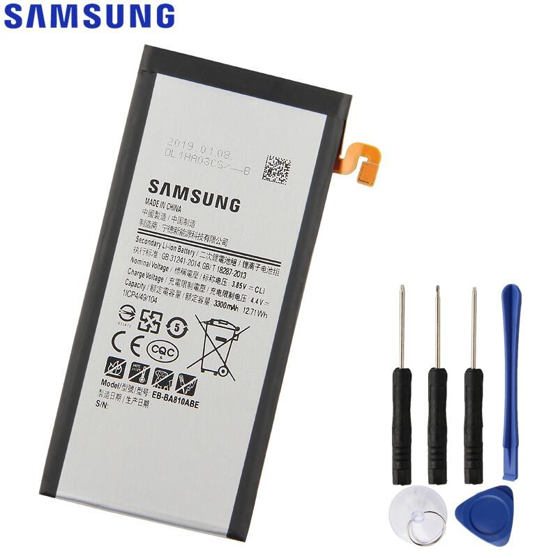แบตเตอรี่ Samsung EB-BA810ABE สำหรับ Samsung Galaxy A8 2016 A810 SM-A810F A810F ของแท้แบตเตอรี่ 4000