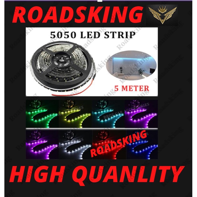 CAR 12V LAMPU 5050 WATER PROOF LAMP LED STRIP LIGHT 5 METER