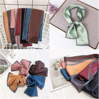 CICI ผ้าพันคอ พิมพ์ลาย สำหรับผู้หญิง Multifunctional Satin Scarf 9 Colors