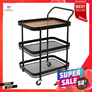 ชั้นวางของ 3 ชั้น มีล้อ STACKO BLISS 50x39x74 ซม. สีดำ3-TIER UTILITY CART STACKO BLISS 50X39X74CM BLACK