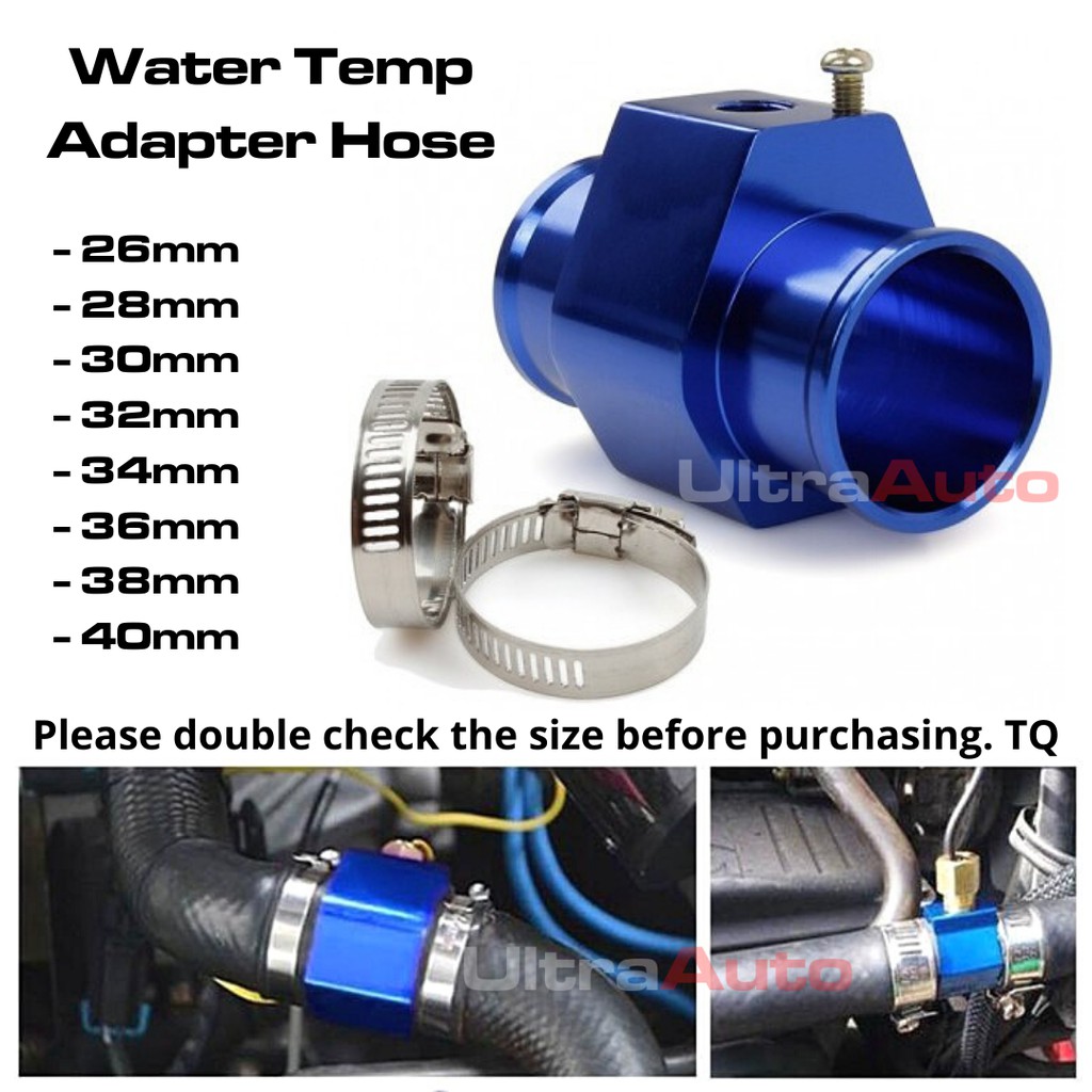Water Temperature Sensor Radiator Hose Car Water Temperature clock Joint Pipe Hose Sensor Gauge Adapter engine coolant 30mm 28mm, 30mm, 32mm, 34mm, 36mm, 38mm, 40mm 