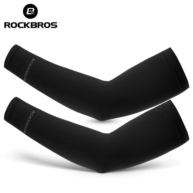 【TH Delivery】ROCKBROS ปลอกแขนกันแดด ผ้าไอซ์ซิลค์ UPF50+ เย็นสบาย ยืดหยุ่นสูง ระบายอากาศ สำหรับปั่นจักรยาน กีฬา outdoor