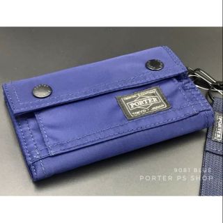 Porter exclusive กระเป๋าสตางค์ แฟชั่นสไตล์ สวยคุณภาพ แท้💯 รุ่น 9081 สีน้ำเงิน (Blue color)