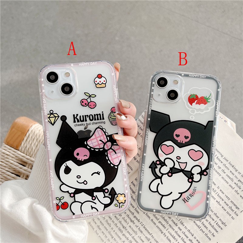 Cute Melody kuromi Berries Soft Clear Case iPhone 13 12 11 Pro MAX Mini ...