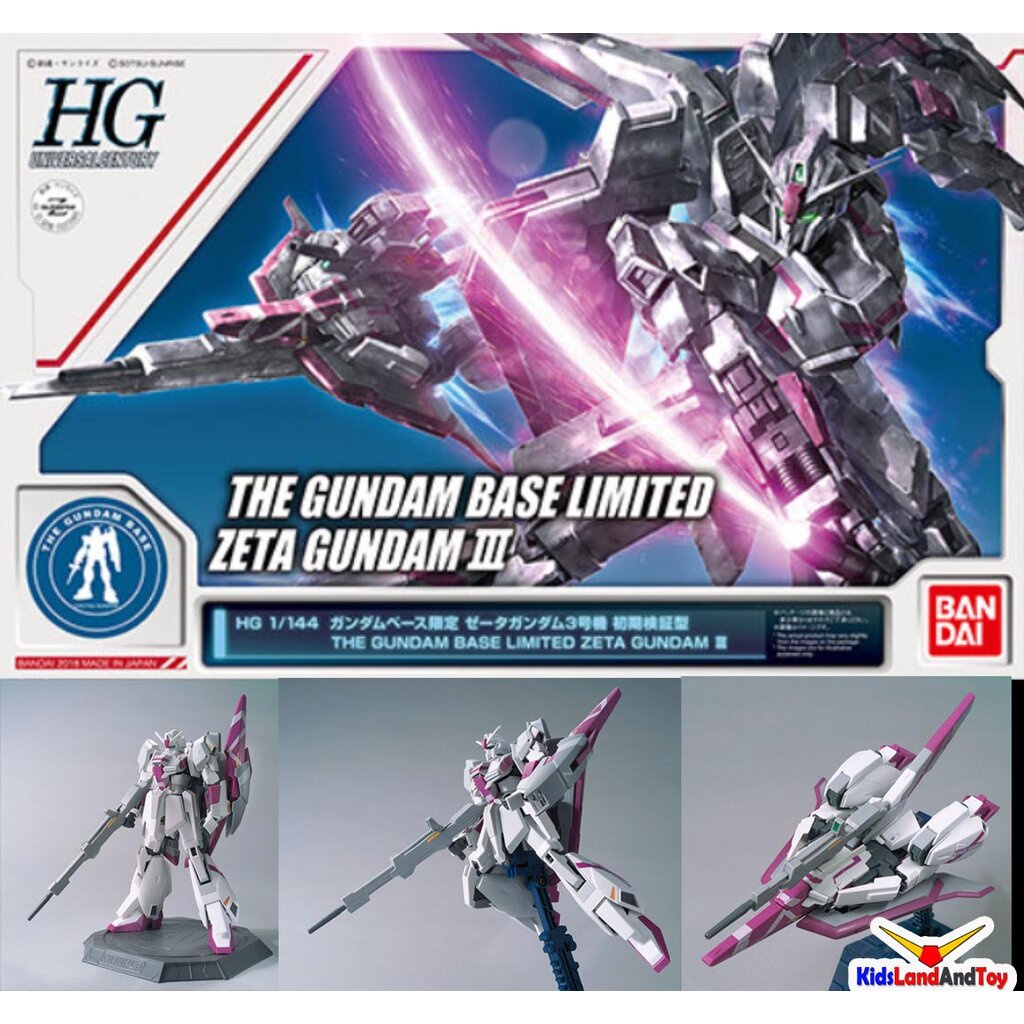 bandai 4573102606280 gundam base hguc zeta gundam III