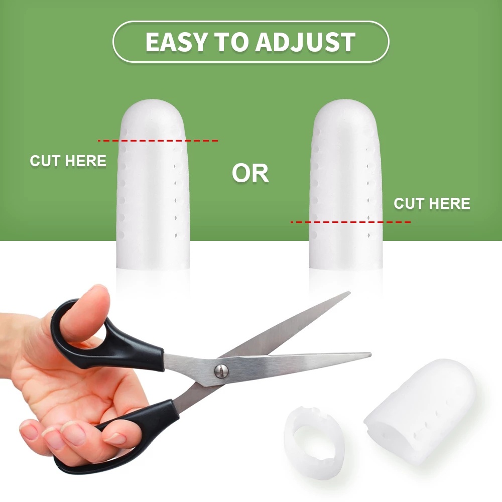 2 ชิ้น ระบายอากาศ ซิลิโคนนุ่ม ป้องกันนิ้วเท้า ขนาดใหญ่ / ทนทาน แยกนิ้วเท้า แคลลัส / ตัวป้องกันนิ้วหัวแม่มือ ยืดหยุ่น แบบพกพา - รูปที่ 4