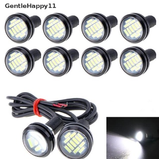 Gentlehappy โคมไฟ LED DRL DC 12V 5W สีขาว สําหรับติดรถยนต์ 2 ชิ้น