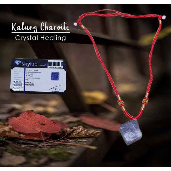 สร้อยคอจี้หินคริสตัล Healing Charoite (LBP45)