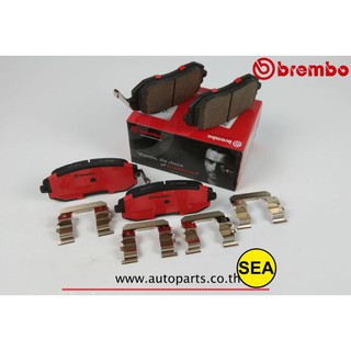 ผ้าเบรคหน้า BREMBO รุ่น CERAMIC สำหรับ Subaru Forester SG SH, SJ 2.0i ปี 03&gt; (1เซต)