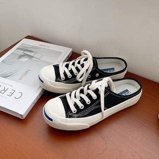 รองเท้าผ้าใบเปิดส้น ใส่ง่ายทรงสวย งานตรงปก ไซส์ 35-40 | P130