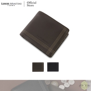 Louis Montini กระเป๋าสตางค์ หนังแท้ กระเป๋าสตางค์ผู้ชายหนังวัวแท้ (มีช่องใส่เหรียญ) Mens Wallet TTM030-TTM031