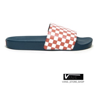 รองเท้าแตะVANS SLIDE ON CHECKERBOARD BURNT BRICK DRESS BLUES สินค้ามีประกันแท้