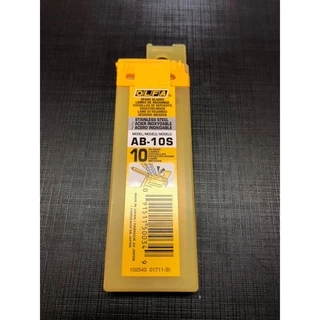 ใบมีดคัตเตอร์ OLFA AB-10S สำหรับงานตัดฟิล์มรถยนต์ ไม่เข้ากระจกรถ( 1 หลอด )