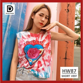 TEE.DD.TSHIRT เสื้อกล้าม มัดย้อม เฉิดฉาย Rose มีให้เลือก 2 ทรง ใส่ได้ทั้ง ผู้ชายและผู้หญิง ผ้านุ่ม สกรีนด้านหน้าเต็มตัว