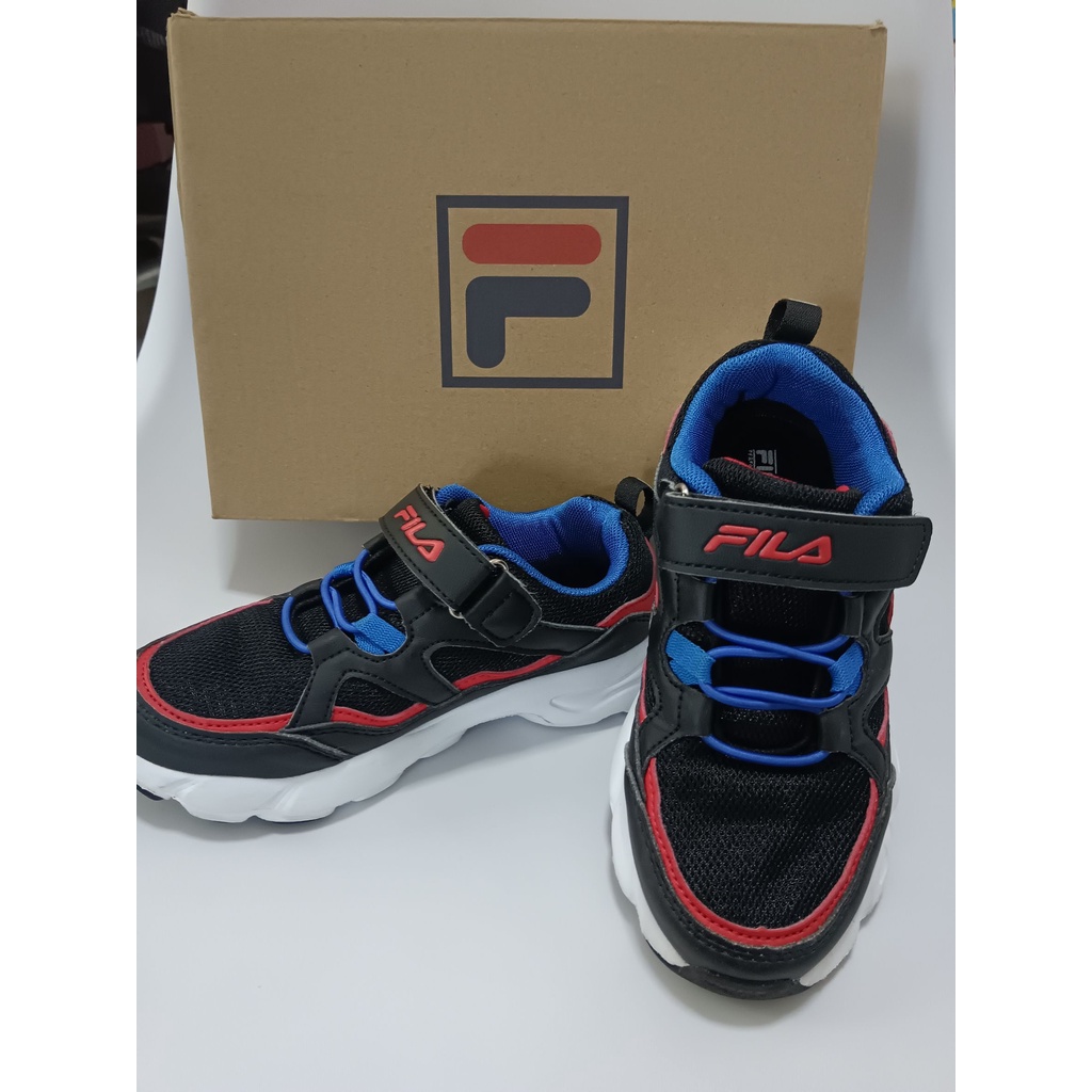 รองเท้าเด็กมือสอง FILA Sp Fa181508 ฺฺBlack/Red (22.0 cm) ของแท้ 100% จาก Shop