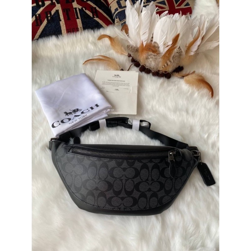 กระเป๋า แท้ 💯COACH WARREN BELT BAG IN SIGNATURE CANVAS (COACH F78777) *พร้อมส่ง*vorravarran*