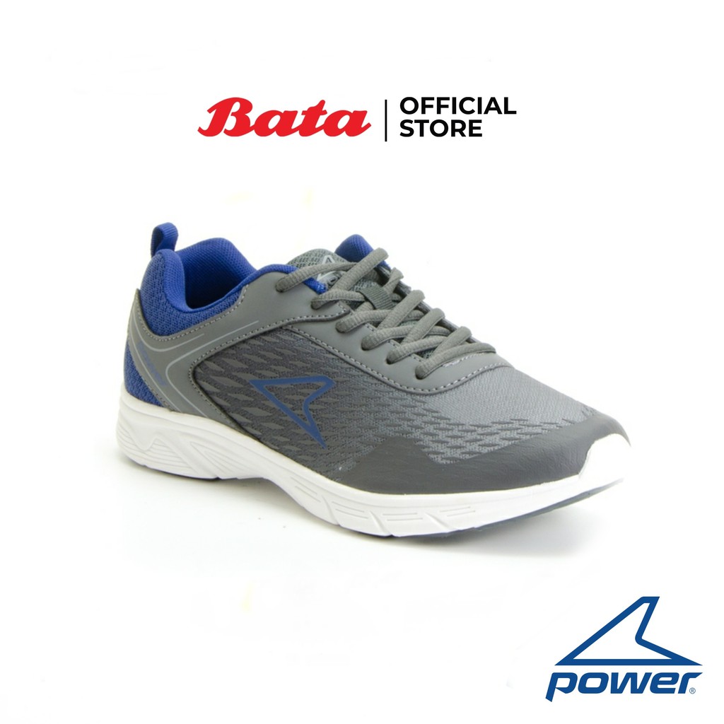 Bata POWER-MENS รองเท้ากีฬาสำหรับผู้ชาย RUNNING แบบเชือก สำหรับวิ่ง สีเทา รหัส 8382458 Mensneaker