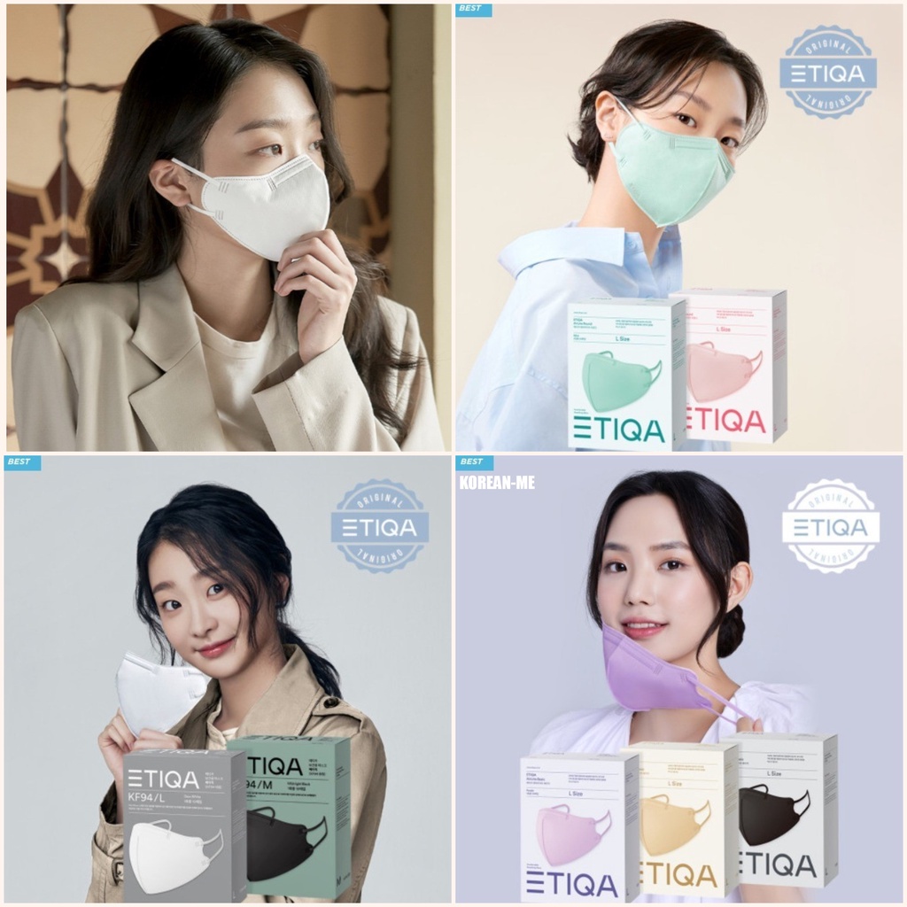(ราคาพิเศษ+แพ็คสุดคุ้ม 5 ชิ้น) ETIQA รุ่น Basic และ AirLite Round กระชับใบหน้า กรอง 4 ชั้น