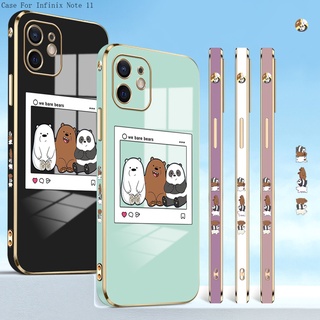 Infinix Note 12 11 11S 10 8 8i G96 G88 Pro NFC VIP X697 X692 สำหรับ Case Bears TPU เคส เคสโทรศัพท์ เคสมือถือ