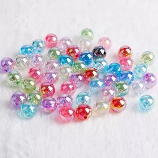 6 มม.8 มม.10 มม.Rainbow AB สีรอบลูกปัดอะคริลิคหลวม Spacer ลูกปัดสําหรับเครื่องประดับทํา DIY สร้อยข้อมือสร้อยคอ