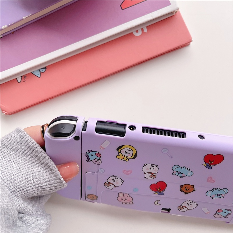 Nintendo Switch OLED เคสธีมแอนิเมชั่น การ์ตูนน่ารัก สีสันสดใส ปลอก TPU เกมคอนโซล ที่จับ ป้องกัน ปกอ่อน