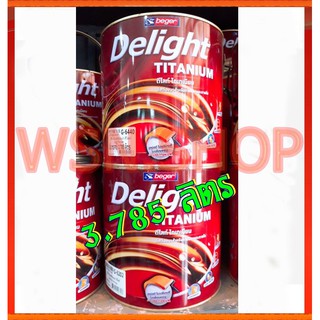 📌ลดล้างสต๊อก📌 สีน้ำมัน เบเยอร์   Delight  Titanium   ขนาด 3.50 ลิตร