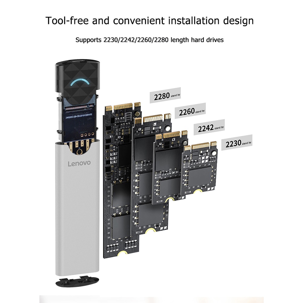 Lenovo NVME Enclosure เคส SSD ภายนอก M.2 เป็น USB 3.1 Gen 2 nvme SSD ...