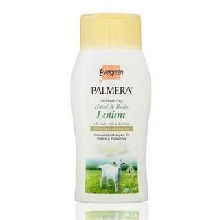 Evergreen Palmera Moisturizing Hand &amp; Body Lotion with Goats Milk &amp; Bio Whitening 300ml. โลชั่นน้ำนมแพะ