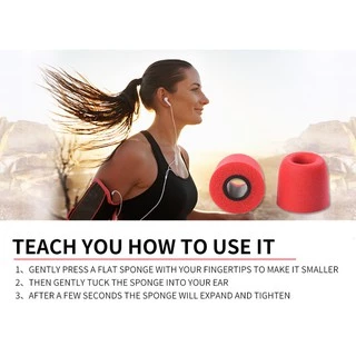 QKZ Earphone Memory Foam Tips จุกโฟม ใส่สบาย ไม่เจ็บหู ป้องกันเสียงรบกวนภายนอก การันตีของแท้ 100%