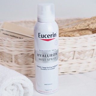 EUCERIN  HYALURON MIST SPRAY 150ML.ยูเซอรินสเปรย์ไฮยาลูรอนเข้มข้นในรูปแบบละอองน้ำฟื้นบำรุงผิวแห้งระคายให้อิ่มน้ำชุ่มชื้น