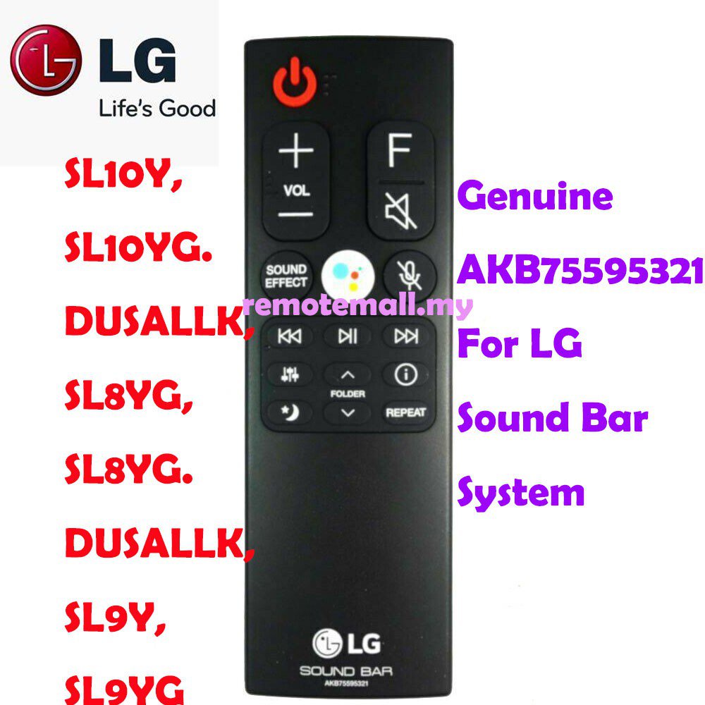 ลูกชายใหม่75595321 สําหรับใช้สําหรับรีโมทระบบ LG sound bar sl10yg sl10y, sl10yg.dusalk, sl8yg, sl8yg
