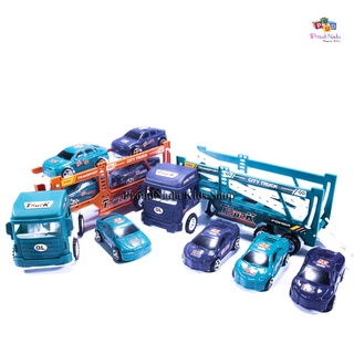 ProudNada Toys ของเล่นเด็ก รถเทรลเลอร์ขนรถยนต์(มี 2 สีให้เลือก) URBAN TRANSPORT VEHICLE NO.565-169