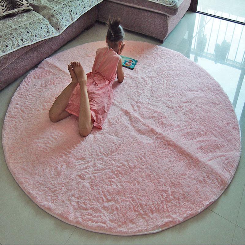 พรมปูพื้นทรงกลมสำหรับตกแต่งห้องนั่งเล่น 1 ซม.