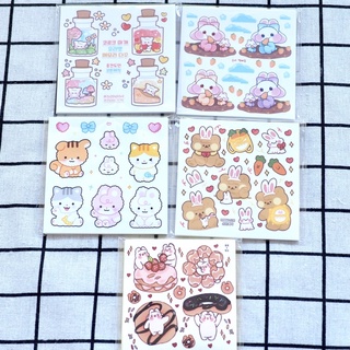 พร้อมส่ง✨Sticker no die cut สติ๊กเกอร์แบ่งขาย🐰