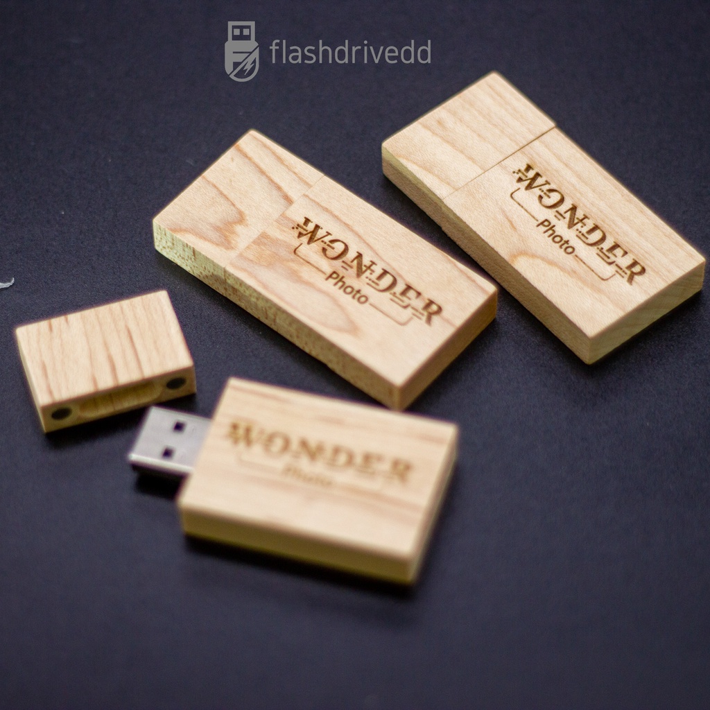 แฟลชไดร์ฟไม้เมเปิล (Maple USB)เลเซอร์โลโก้ ความเร็ว USB 3.0