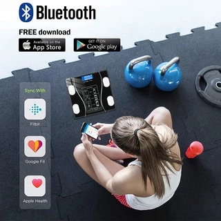 เครื่องชั่งน้ำหนักดิจิตอล อัจฉริยะ หน้าจอLCD 180 กก วัดไขมัน Bluetooth ตาชั่งดิจิดอล สามารถชาร์จโดย USB