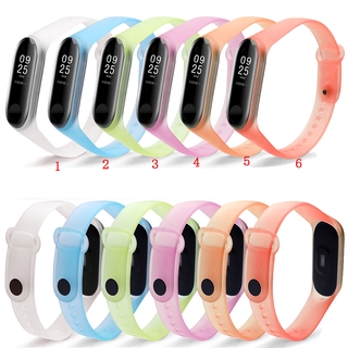 สายรัดกันน้ำซิลิโคนใสสำหรับวง Xiaomi Mi 3 MiBand 3 4