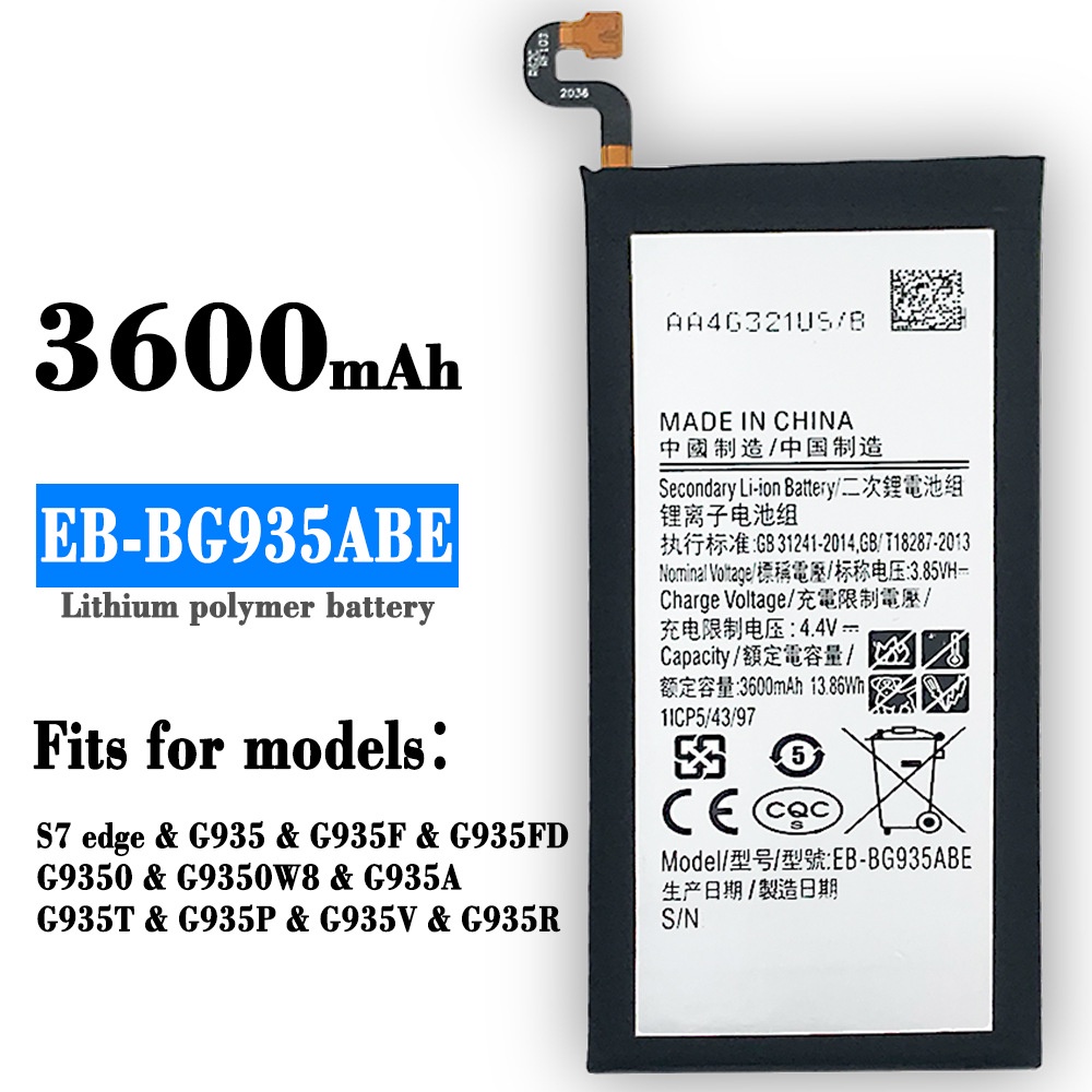 Orginal EB-BG935ABE 3600mAh Battery for SAMSUNG Galaxy S7 Edge SM-G935 G9350 G935F G935FD G935W8 G93