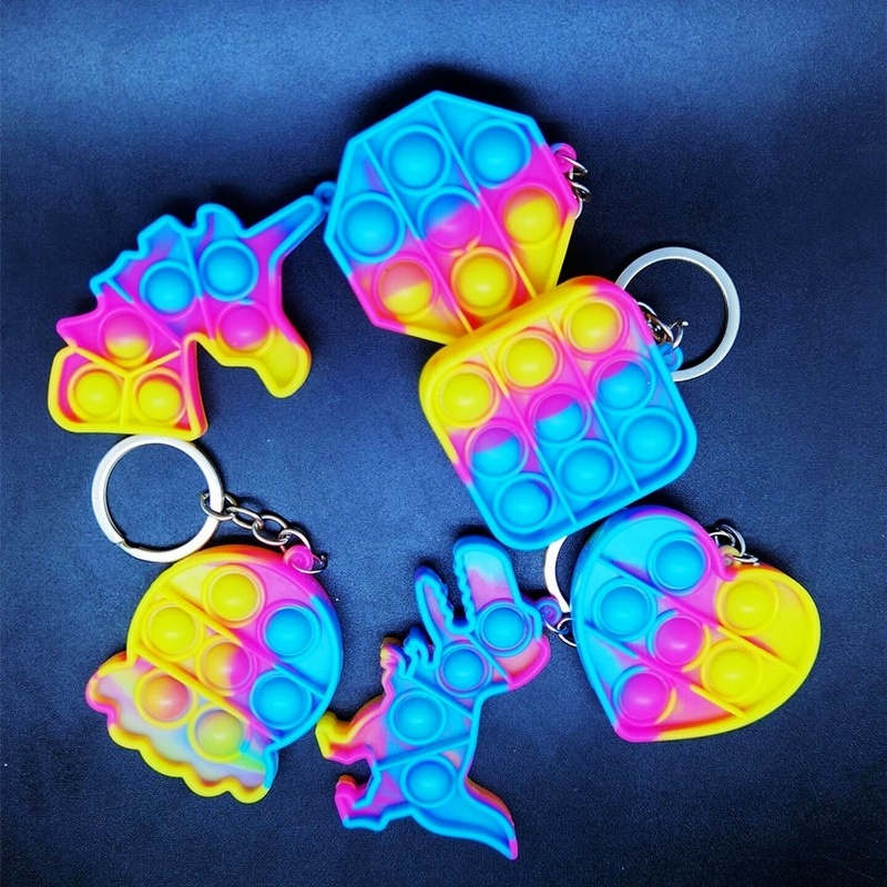 Macaron Pop IT Bag Charm พวงกุญแจของเล่นบีบอัดยูนิคอร์น - รูปที่ 4