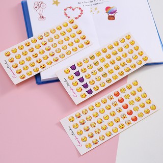 [แพ็ค 12 แผ่น] สติกเกอร์ Emoji สติ๊กเกอร์ 16*7 CM สติกเกอร์DIY Emoticon Sticker ติด สมุดโน้ต