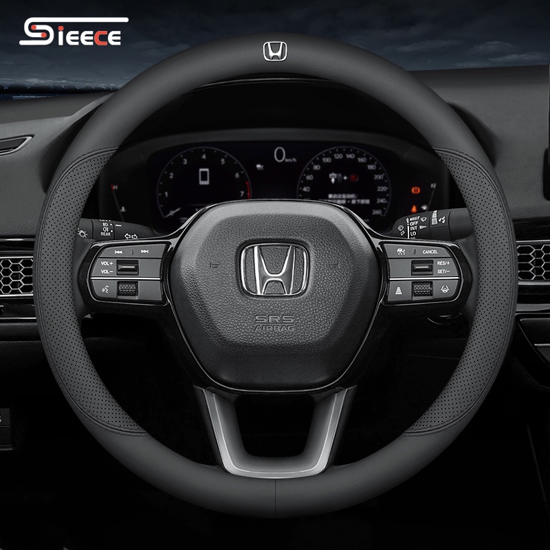 Sieece หนังไมโครไฟเบอร์ หุ้มพวงมาลัยรถยนต์ ปลอกหุ้มพวงมาลัยรถยนต์ พวงมาลัยรถยนต์ ระบายอากาศได้ กันลื