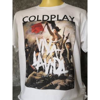 เสื้อวงนำเข้า Coldplay Viva La Vida Britpop Oasis Blur Pulp Shed Seven Stereophonics Arctic Monkeys Style Vintage T-Shir