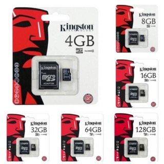 Kingston Memory Card Micro SDHC 2/4/8/16/32/64/128 GB Class 10 คิงส์ตัน เมมโมรี่การ์ด SD Card