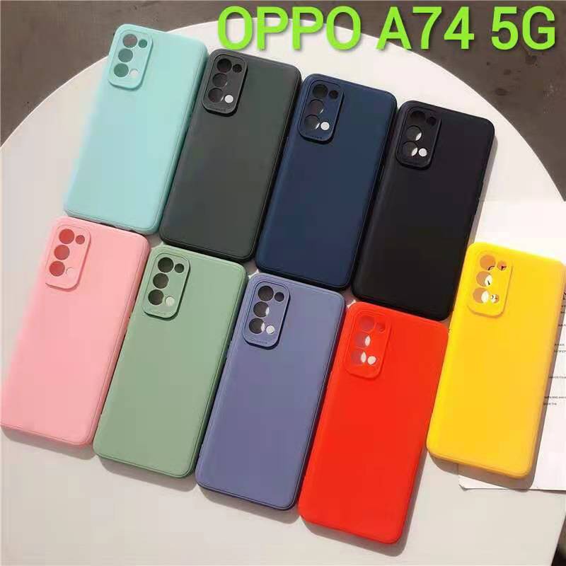 A55(พร้อมส่งในไทย)เคสTPU​นิ่ม​สีพาสเทลคลุมกล้องA55 5G/Realme C11(2021)/OPPO A74 4G/OPPO A74 5G/OPPO 