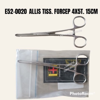 E52-0020 		ALLIS TISS. FORCEP 4X5T. 15CM