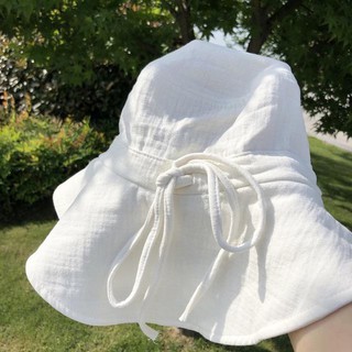 Tinytreetown - Linen bow bucket hat