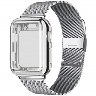 เคส สายนาฬิกาข้อมือ โลหะสเตนเลส สําหรับ iWatch Band 38 มม. 42 มม. Apple Watch 7 45 มม. 44 มม. 40 มม. 41 มม. SE Series 6 5 4