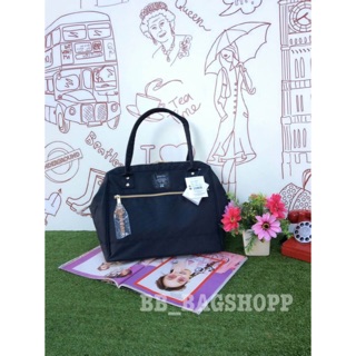 ANELLO 2 WAY POLPESTER CANVAS BOSTON (หูยาว) (Navy) (Outlet)