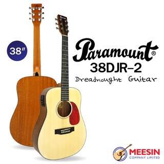 Paramount - 38DJR2E กีต้าร์โปร่งไฟฟ้า 38" ทรง Dreadnought ไม้หน้าเป็นสนสปรู๊ซ ไม้ข้างและหลังมะฮอกกานี มีเครื่องตั้งสาย